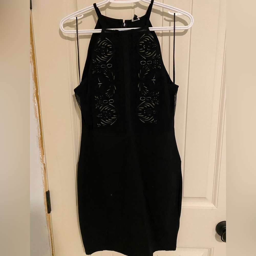 NWT Guess embroidered black dress